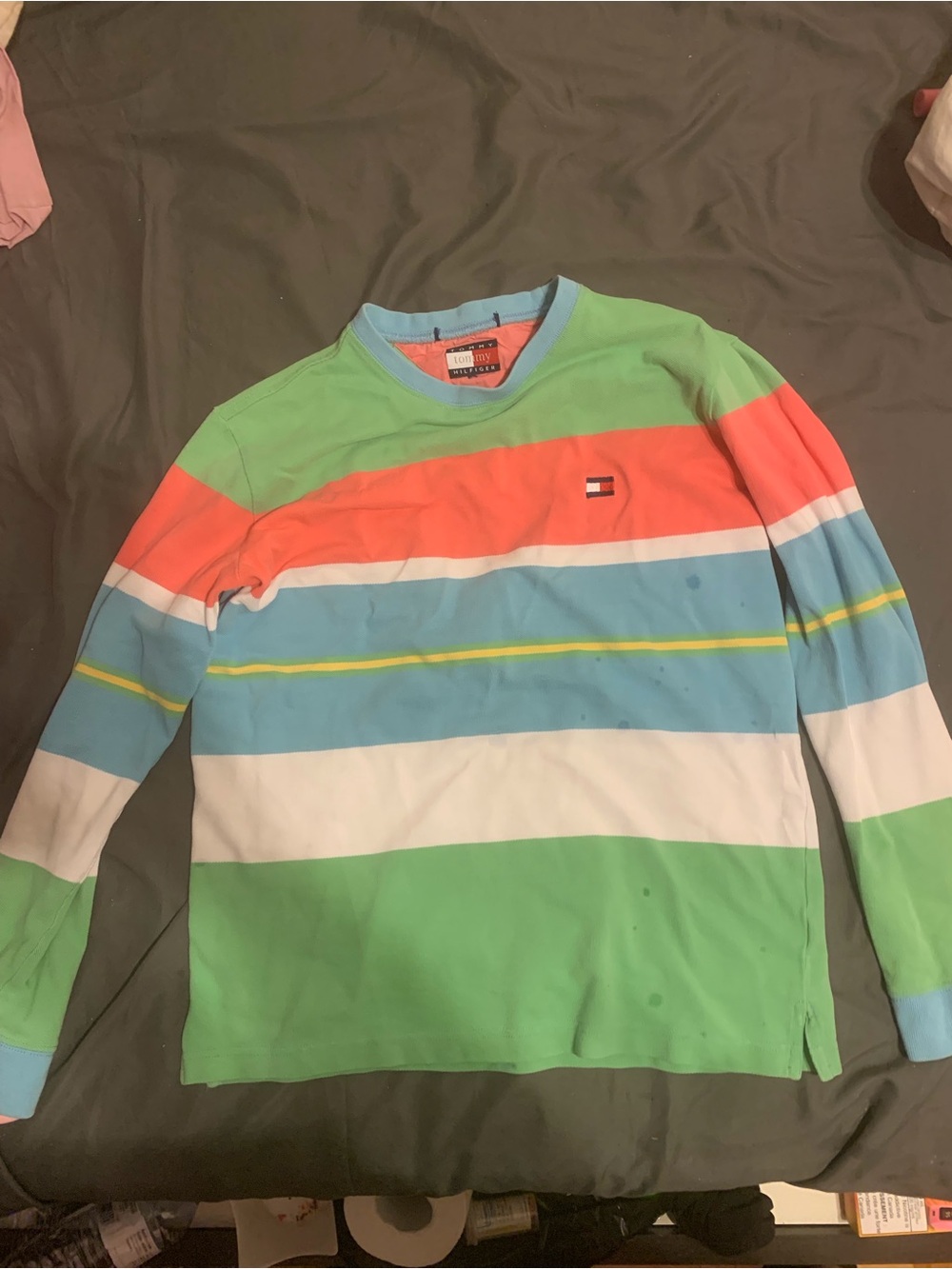 Tommy Hilfiger Pastel Striped Crewneck Sweater